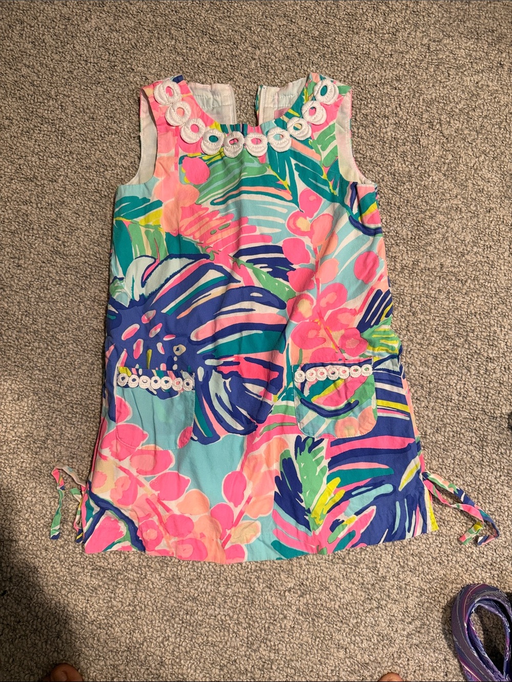 Lilly Pulitzer Sleeveless Tropical Shift Dress - Pink, Blue & Green